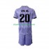 Camisola Real Madrid Vinicius Junior 20 Criança Equipamento Segundo 2022-2023 Manga Curta